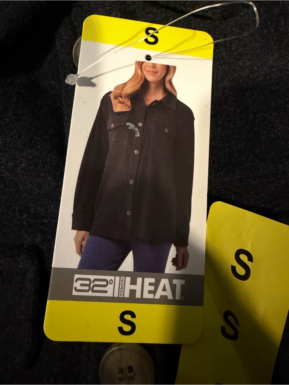 Women's Charcoal Button-Up Shacket Jacket - Picture 2 of 7
